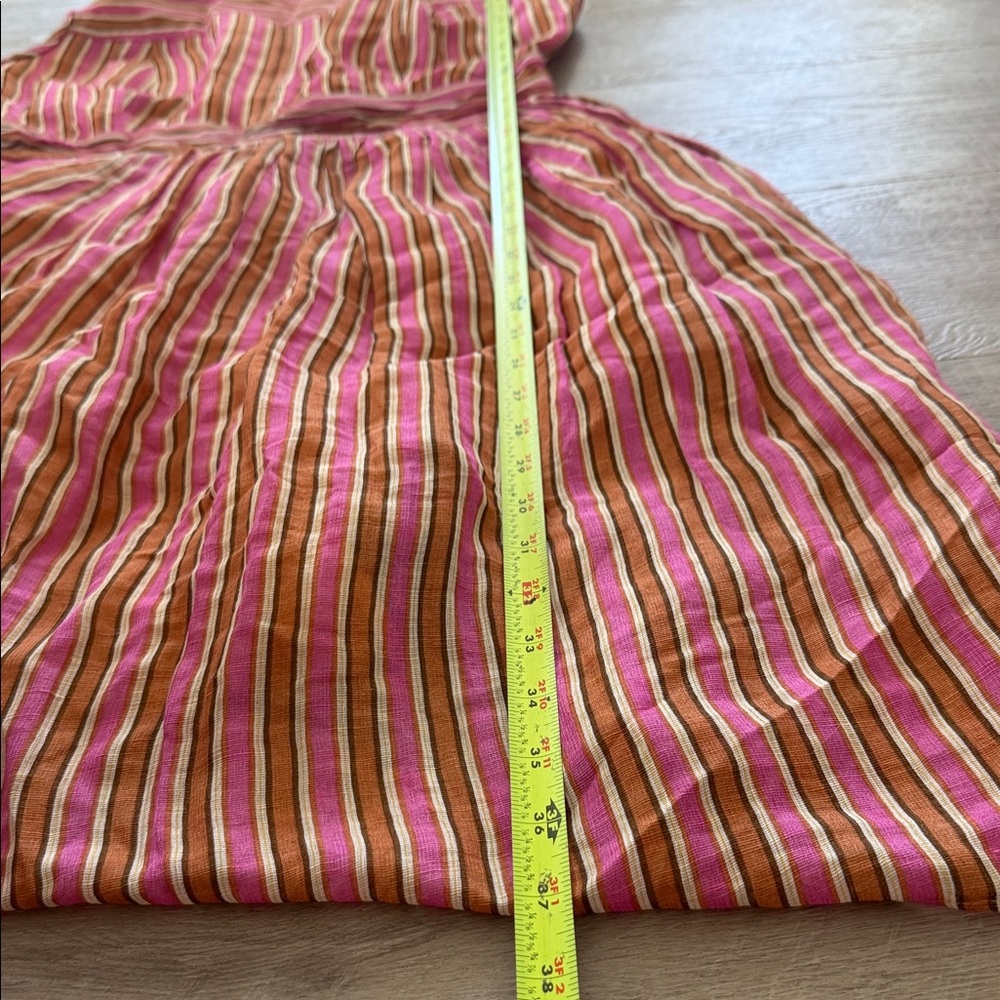 Tory Burch Striped linen silk blend sleeveless Dress, size 6 - Picture 9 of 10